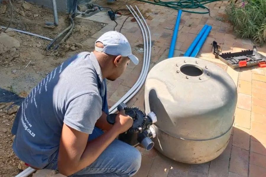 Irrigation controller mounted in a garage